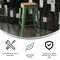 Flash Furniture 30" Green Metal Stool-Teak Poly Seat CH-31320-30-GN-PL2T-GG - alternate 3